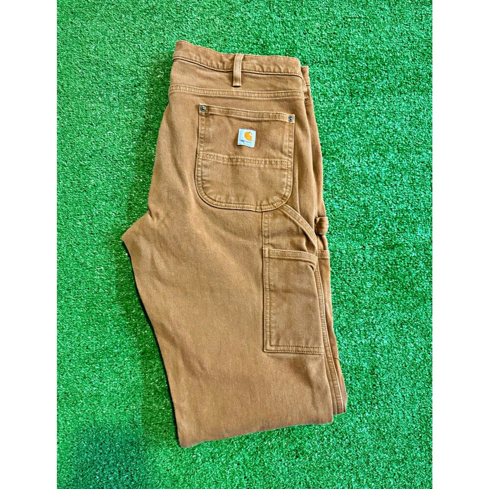 Carhartt Straight Fit Brown Women's Work Pants Size 14 Regular